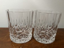 Two Cut Crystal Whisky Glasses