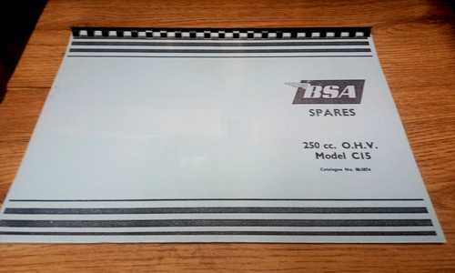 Bsa c15 parts book manual - bsa,
