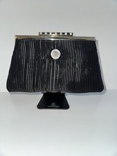 Vintage Gianni Versace Black Cloutch Hand Purse Bag 