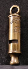 J. Hudson Antique Patent Brass Whistle 1885-87