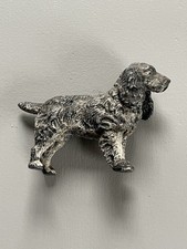 Vintage Pewter metal  Cocker Spaniel Dog Figure