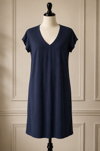 Fox navy neck - dress, uk