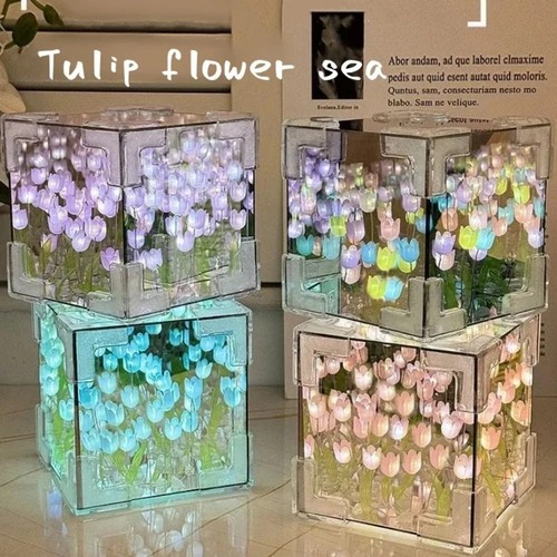 Diy tulip mirror cube - tulip,