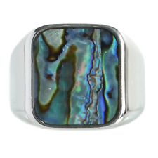Fire Opal Silver Signet Ring