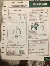 Indenor XDP 4.88 (Peugeot 404) Descriptive Technical Data Service Diesel