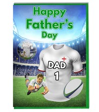 Fathers Day Rugby Badge Card