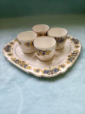 VINTAGE GRINDLEY EGG CUPS AND SERVING TRAY