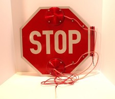 Lighted Double Sided Stop Sign