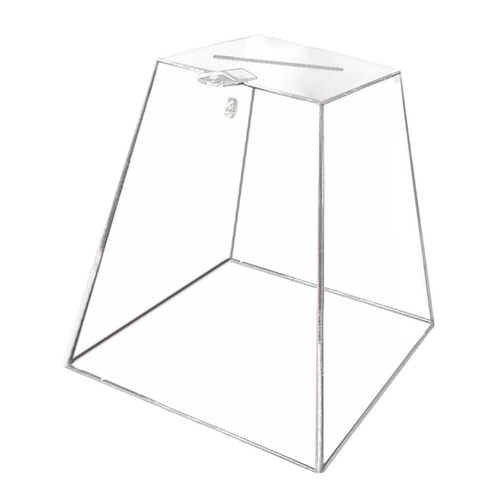 Acrylic donation box lockable - acrylic,