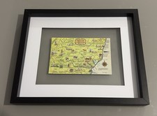 Framed Vintage Suffolk Map