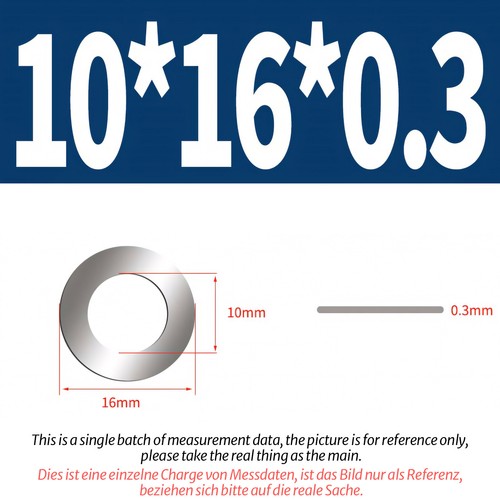Shim washers 1mm 2mm - 0.1mm, 0.2mm