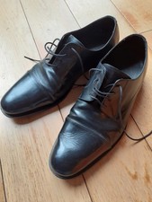 Sartorial For M&S Black Leather Shoes Size UK 10 Worn Once RRP £99.99 Good Cond.
