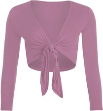 Womens Knot Tie Up Front Shrug
