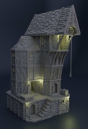Medieval seaside warehouse - seaside,
