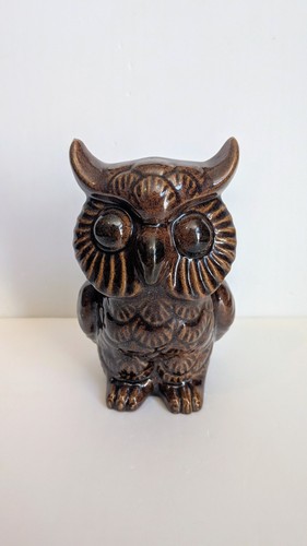Vintage ceramic owl figurine - vintage,