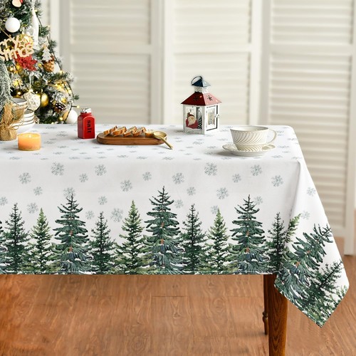 Snowflakes table cloth cotton - snowflakes,