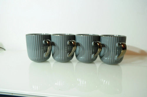 Tower blue ribbed - ceramic, mug