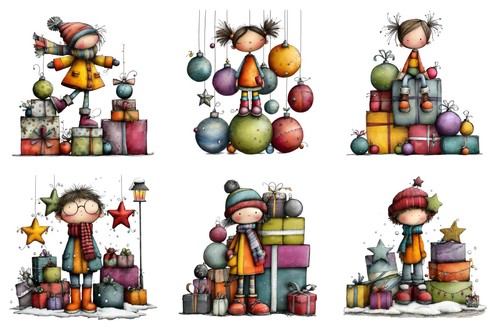 Kids christmas cardmaking - kids,