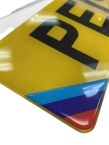 Gel number plate - 2x, side