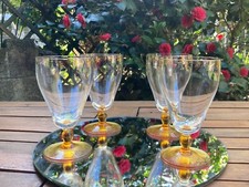 Set of 4 Vintage MCM  Amber