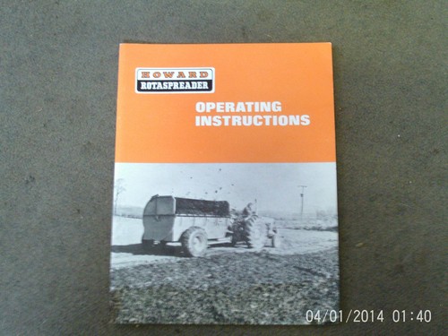 Howard rotaspreader operating - howard,