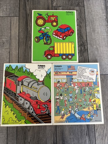 Lot playskool wooden puzzles - 3,