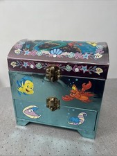 Disney Little Mermaid 1988 Music Jewellery Box Ariel tune Under The Sea vintage