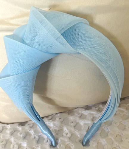 Light blue fascinator headband - fascinator,
