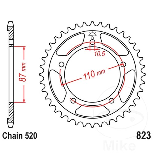 Rear sprocket tooth 520 - 45,
