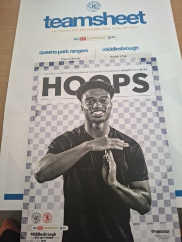 Qpr middlesbrough 9 - middlesbrough, /9/2026