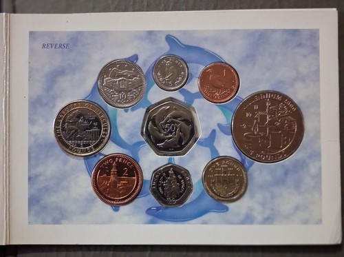 1999 gibraltar unc coins - 1999, set