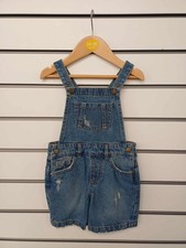 UNISEX M&CO KIDS DENIM SHORTS DUNGAREES AGE 2 - 3 YEARS (REF 652)