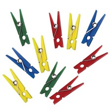 Plastic Mini Pegs 5 Coloured Options for Paper Card Picture & Photo Hanging