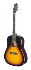 Stagg Acoustic Guitar Slope Shoulder Sunburst Left Hand
