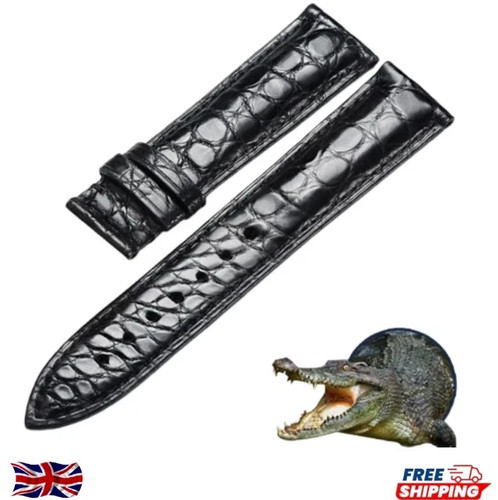 Crocodile leather strap - leather,