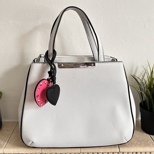 Guess white faux leather - white,