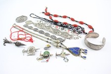 Souvenir Jewellery Egyptian Oriental Cinnabar European Carved Enamel x 14