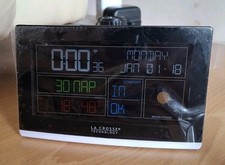 La Crosse Technology Black WiFi Weather Projection Alarm Clock CB82929-UK