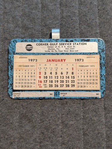 1972 corner gulf service - gulf,