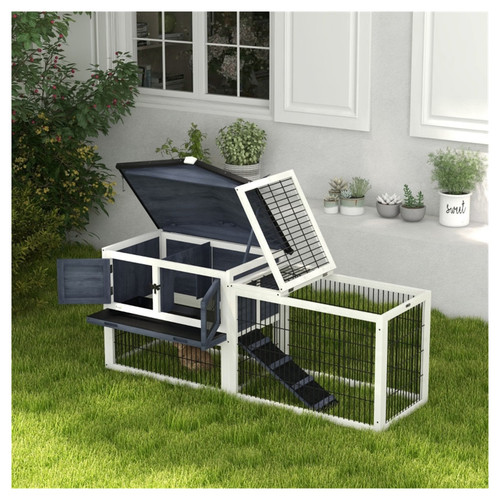 Outdoor rabbit hutch - rabbit,