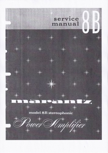 Service manual for marantz - service, b