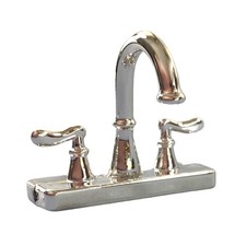 Dolls house silver - house, tap
