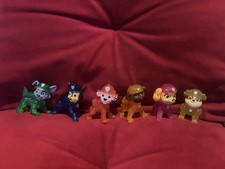 Paw Patrol Neon Figures Full set Of 6 Figures Skye Chase Zuma Marshall Rocky
