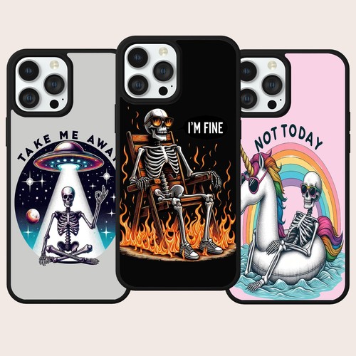 Skeleton funny print gothic - funny,