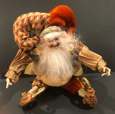 Mark Roberts Style Figurine Doll Posable Figure  - Fantasy Festive Jester Pixie
