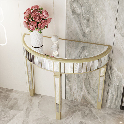 Unique mirrored console table - mirrored,