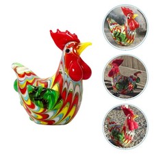 Glass Rooster Chic Decor