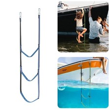 3-Ladder Blue Rubber Boat