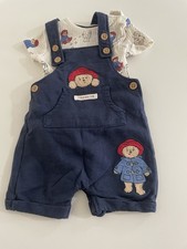 Paddington 2-Piece Set Short Sleeve Bodysuit & Romper First Size Baby Boy Blue