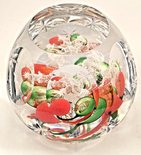 Caithness LARGE Glass Paperweight Festive Fun Christmas Collection - Ltd Ed 2/75